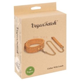 Vegan fetish nyakörv pórázzal