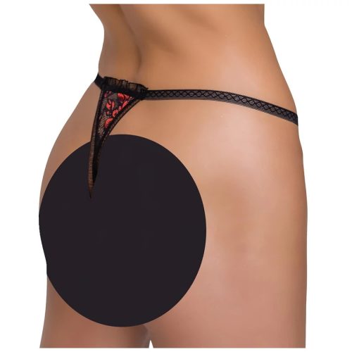 Cottelli rózsás gyöngyös nyitott tanga - S/M