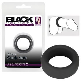 Black Velvet vastagfalú fekete péniszgyűrű - 2,6cm