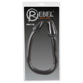 Rebel double plug - dupla fekete anál kúp dildó