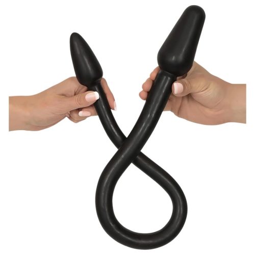Rebel double plug - dupla fekete anál kúp dildó