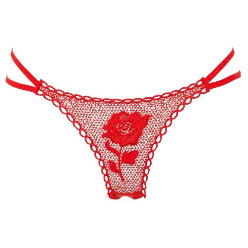 Rózsaszálba rejtett piros tanga