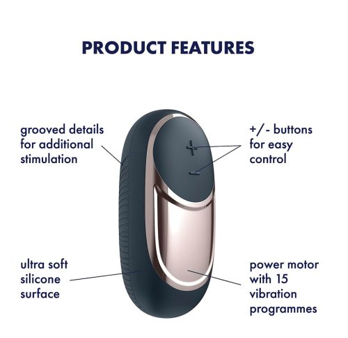 Satisfyer Dark Desire - akkus fekete csikló vibrátor