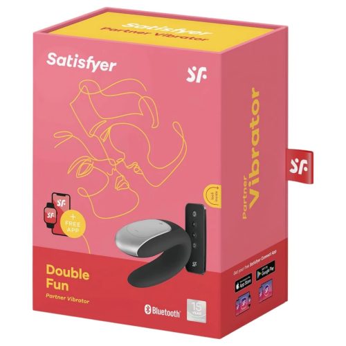 Satisfyer Double Fun okos vízálló párvibrátor - fekete