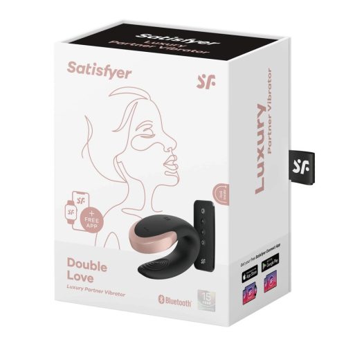 Satisfyer double love- tölthető fekete párvibrátor