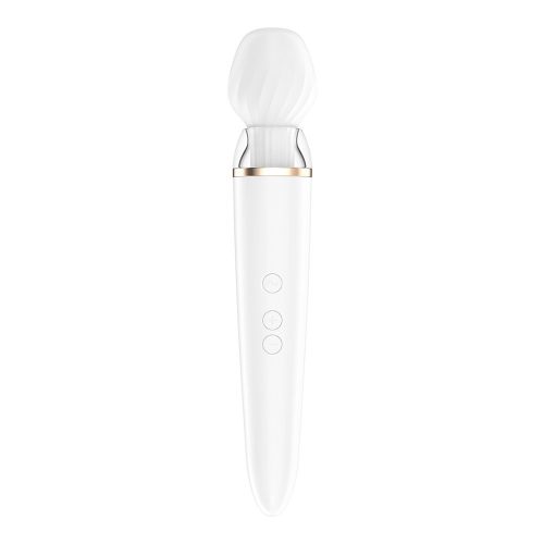 Satisfyer Double Wand okos tölthető masszírozó - fehér