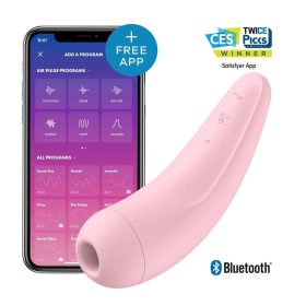   Akkus okos vízálló csiklóizgató pink vibrátor - Satisfyer Curvy 2