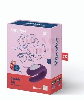 Tölthető okos vízálló lila párvibrátor - Satisfyer Double Joy