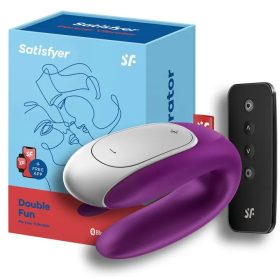Satisfyer Double Fun okos vízálló párvibrátor - lila