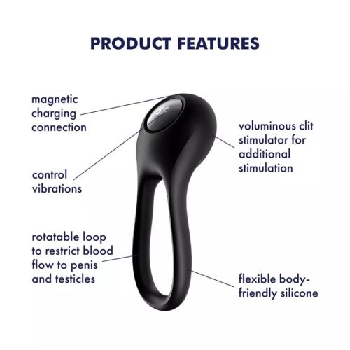Satisfyer Majestic Duo  vibrációs tölthető péniszgyűrű