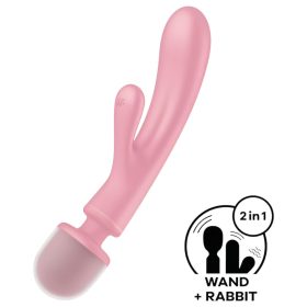   Satisfyer Triple Lover - pink G-pont és masszírozó vibrátor