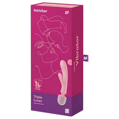 Satisfyer Triple Lover - pink G-pont és masszírozó vibrátor