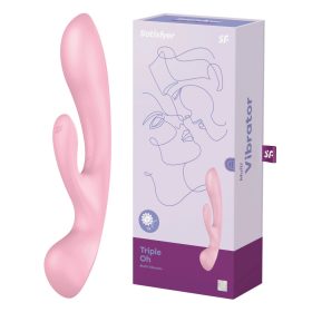 Satisfyer Triple Oh tölthető csiklókaros pink vibrátor