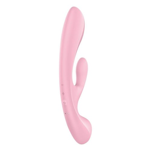 Satisfyer Triple Oh tölthető csiklókaros pink vibrátor