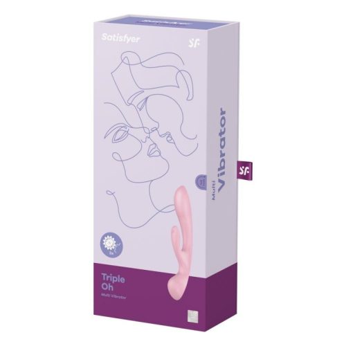 Satisfyer Triple Oh tölthető csiklókaros pink vibrátor