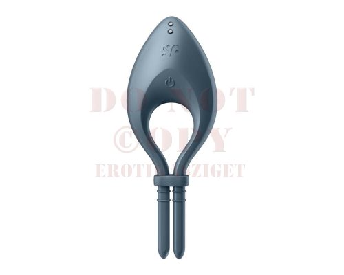Satisfyer Bullseye tölthető vibrációs péniszgyűrű - sötétkék