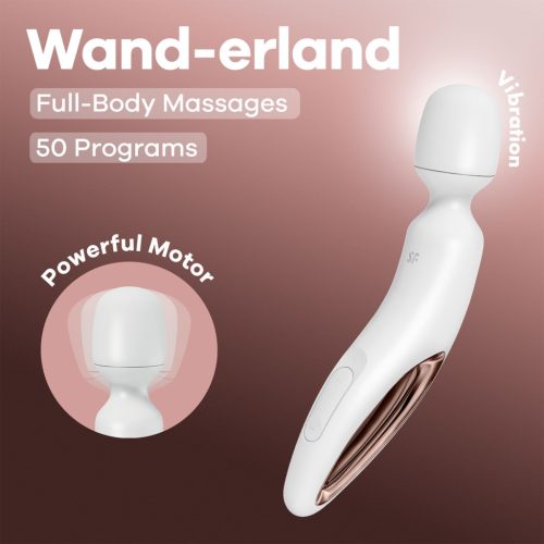 Satisfyer Wand-erland - fehér masszírozó vibrátor