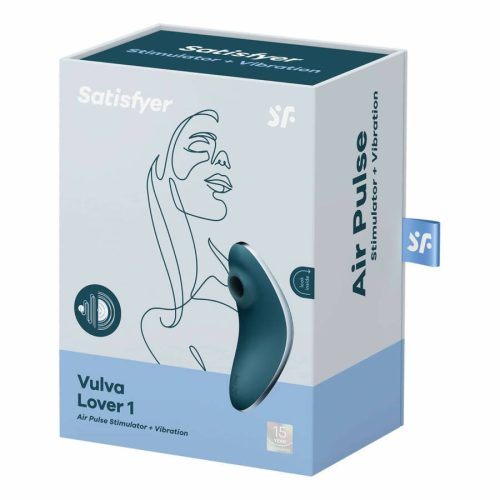 Akkus vízálló csiklóizgató vibrátor - Satisfyer Vulva Lover 1 kék