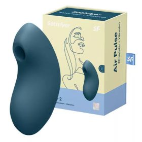   Akkus vízálló csiklóizgató vibrátor - Satisfyer Vulva Lover 2 kék