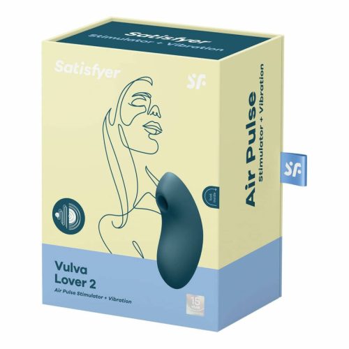 Akkus vízálló csiklóizgató vibrátor - Satisfyer Vulva Lover 2 kék