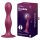 Satisfyer Double Ball - piros tapadókorongos dildó súlyokkal