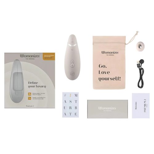 Womanizer  Permium 2 - fehér léghullámos csiklóizgató vibrátor 