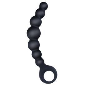 Arse Beads szilikon fekete anál füzér - 18 cm