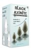 Black Axinite anal plug kit set