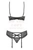 Obsessive 818 fekete csipkeszett - S/M