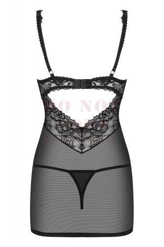 Obsessive 867 fekete csipkés babydoll - S/M