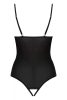 Obsessive Redella nyitott bőrhatású body - L/XL