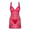 Obsessive Rougebelle piros hálóruha - S/M