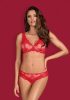 Obsessive 853 piros csipkeszett - L/XL