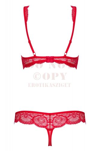 Obsessive 853 piros csipkeszett - L/XL