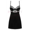 Obsessive Sharlotte  fekete csipkés babydoll - S/M