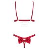 Obsessive Rubinesa piros szett - L/XL