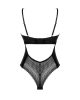 Norides fényes fekete erotikus body - XS/S