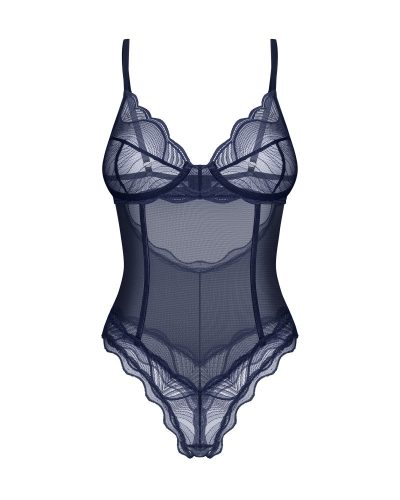 Obsessive Nighty Blue nyitott body - XS/S