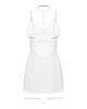 Obsessive Arrowel fehér babydoll combkötővel - S/M