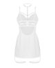 Obsessive Arrowel fehér babydoll combkötővel - S/M