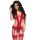 Chilirose harisnyatartós piros body - S/M