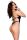 Chilirose fekete pántos body - monokini