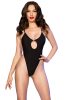 Chilirose fekete pántos body - monokini