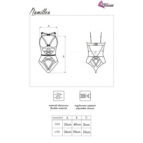 Livco Corsetti Namillen erotikus csipkebody - L/XL
