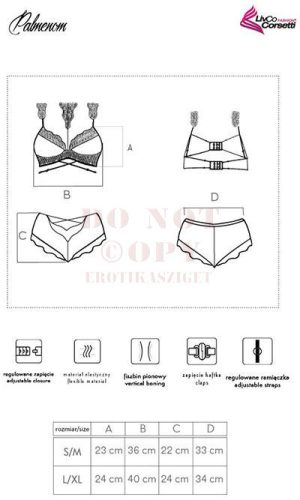 Livco Corsetti Palmenom csipkszett - L/XL
