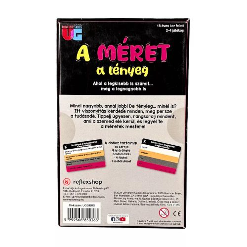 A méret a lényeg erotikus társasjáték