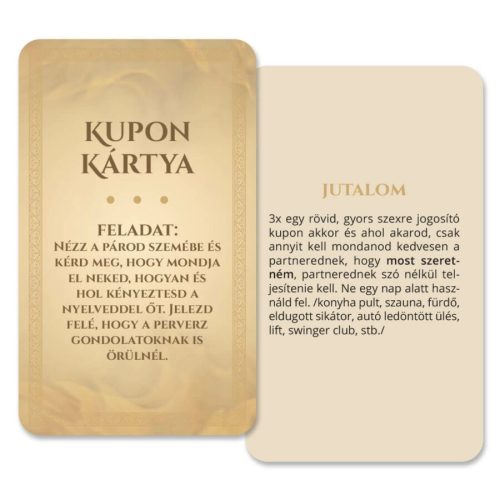 Érzékek játéka társasjáték 
