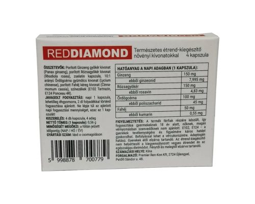 Red Diamond kapszula férfiaknak - 4 db