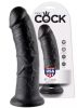King Cock élethű fekete dildó - 20 cm