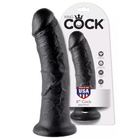 King Cock élethű fekete dildó - 20 cm